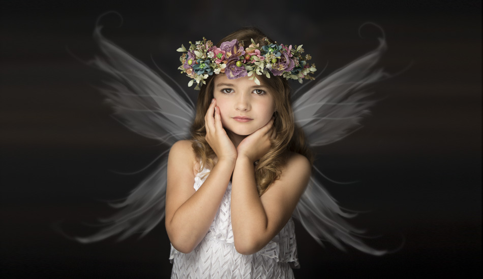 angelic teen floral crown angel fairie wings