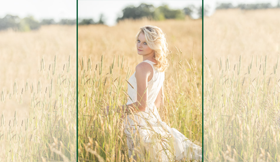 Class of 2017 high school senior - walking through the field - Grundy high school