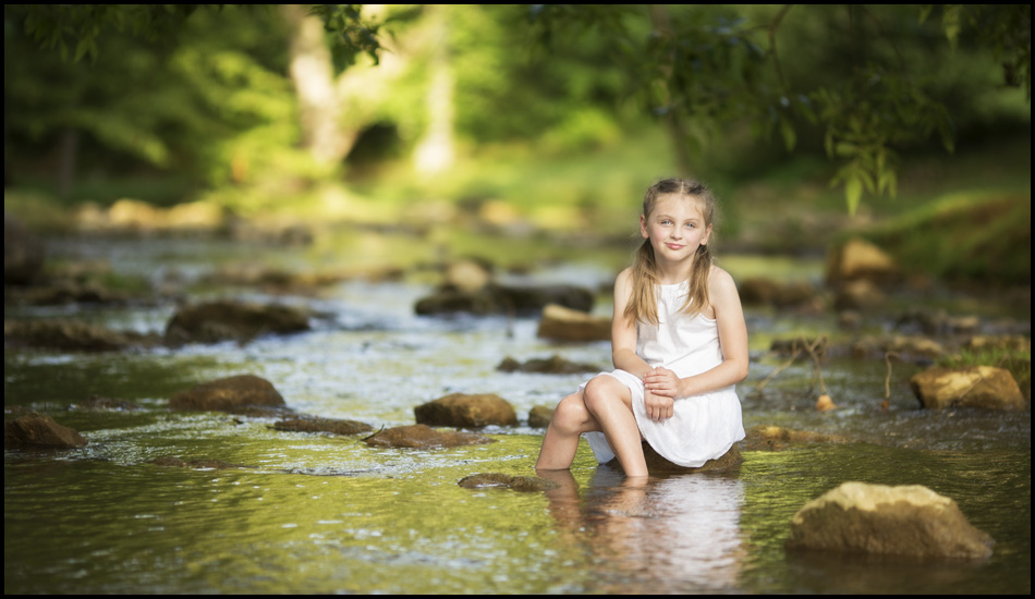 youth in a stream Bristol Tennessee Steele Creek Park