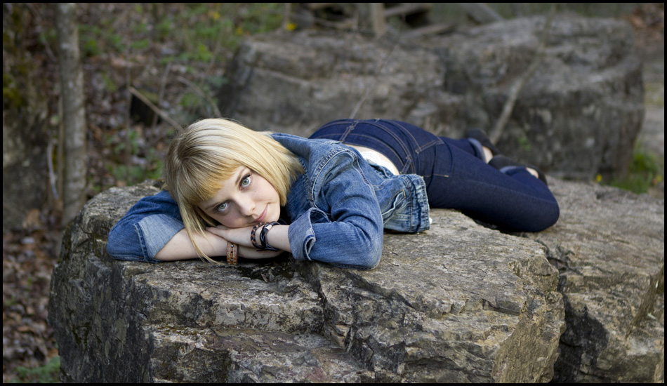 Class of 2013 High School Senior - laying on the rocks at Natural Bridge